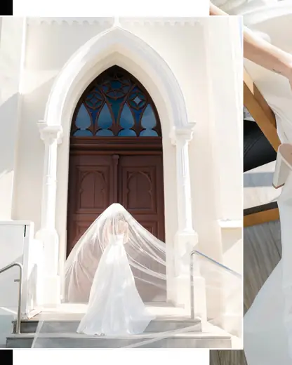 Noiva usando vestido Villa de las Novias
